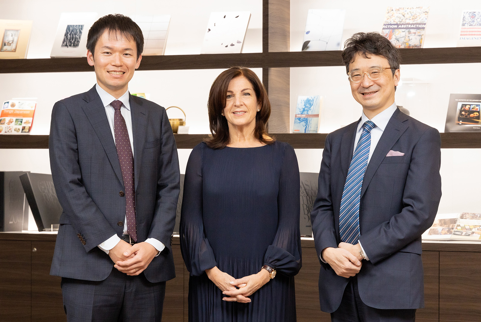 Left to Right:Takashi Shibano, DIC CVC Unit Member, Gina Domanig, Emerald Technology Ventures CEO, and Naotaka Gotoh, DIC Healthcare Business Unit Project Manager (former CVC team leader)