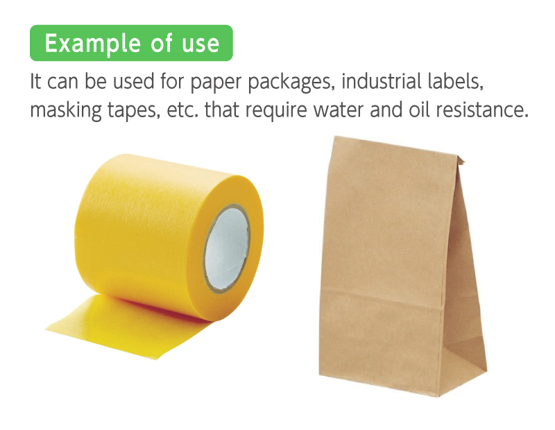 It becomes water and oil repellent simply by applying it to the paper.