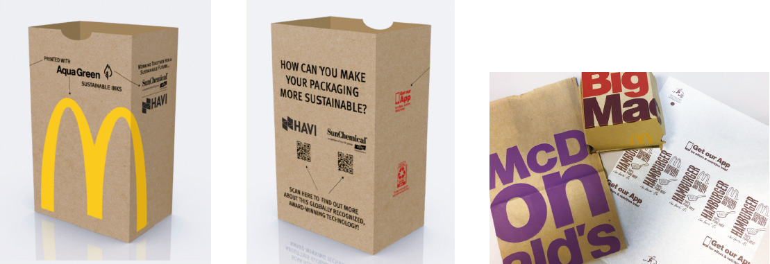 SunVisto® AquaGreen is being used to create more sustainable fast food packaging.