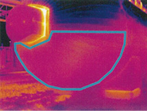 赤外線サーモグラフィを使って熱漏れを見える化