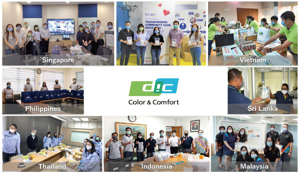 DIC アジアパシフィック地域でコロナ対策用品パッキングDAY を開催