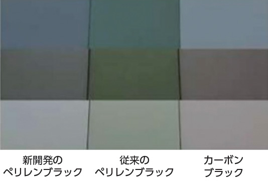 メタリックグレーの発色比較