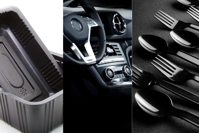 Near-infrared detection and recycling sorting with NIR-reflective black, and color reproduction when using recycled materials