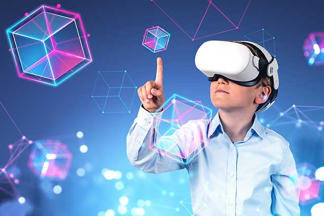 仮想空間を想起させるビジュアル