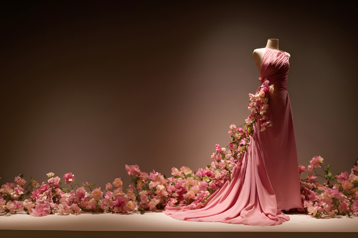 ショーウィンドウや店舗ディスプレイにRADilysの発光する生花を用いたVMD演出イメージ