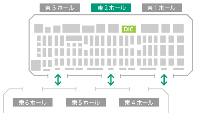 TOKYO PACK2024 DIC出展MAP 東２ホール