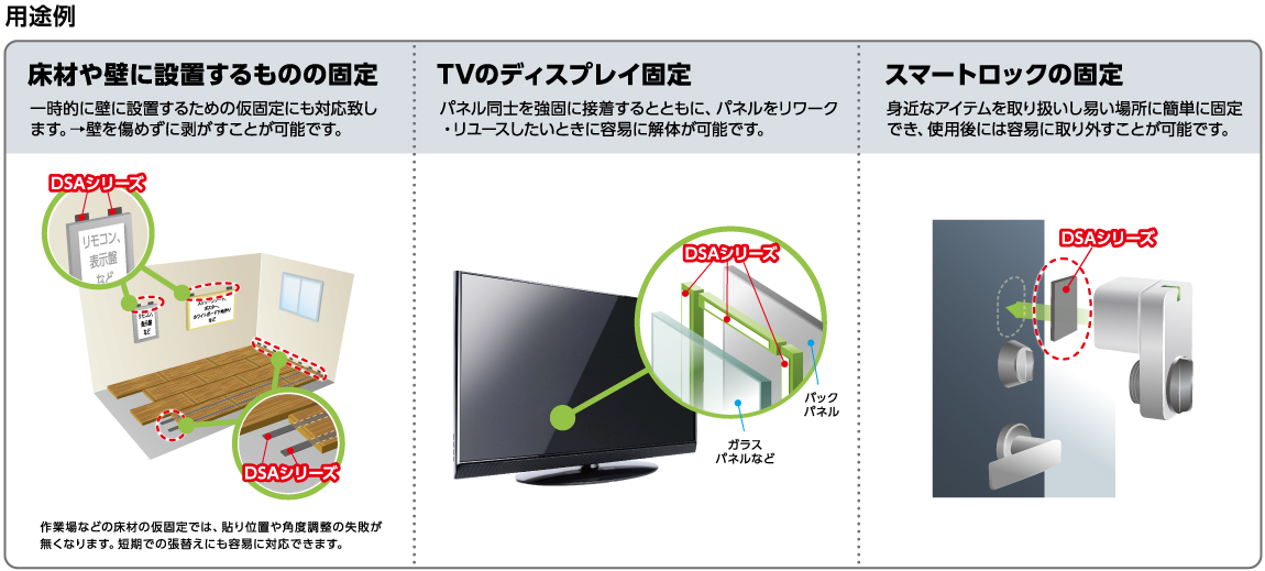 強接着＆易解体DSAシリーズ