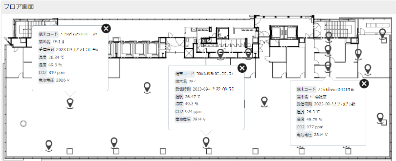 フロア画面表示