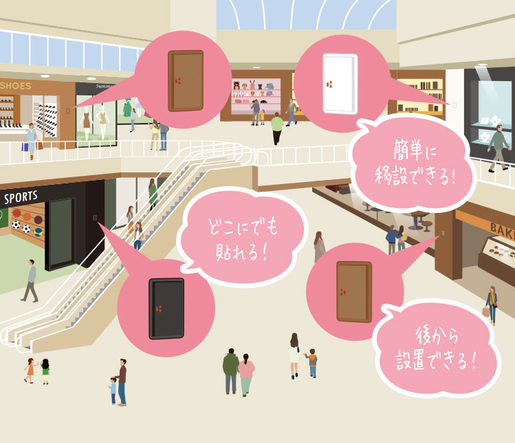 人の居る場所を計測することができ、快適性が向上。
